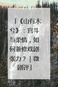 《山有木兮》：宫斗与柔情，如何兼修戏剧张力？｜微剧评