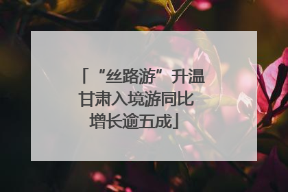 “丝路游”升温 甘肃入境游同比增长逾五成