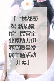 “林都聚智 新质赋能”民营企业家助力伊春高质量发展主题活动开幕