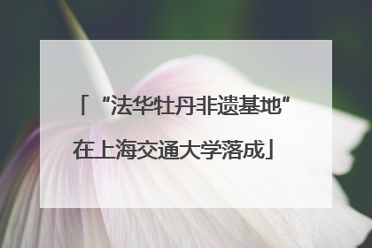 “法华牡丹非遗基地”在上海交通大学落成