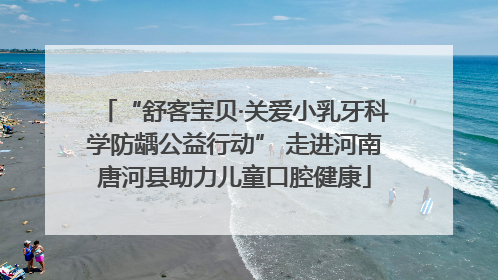 “舒客宝贝·关爱小乳牙科学防龋公益行动” 走进河南唐河县助力儿童口腔健康