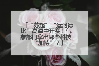“苏超”“运河德比”高温中开赛！气象部门拿出哪些科技“加持”？