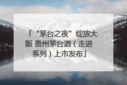 “茅台之夜”绽放大阪 贵州茅台酒（走进系列）上市发布