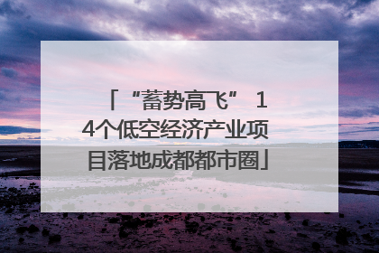 “蓄势高飞” 14个低空经济产业项目落地成都都市圈