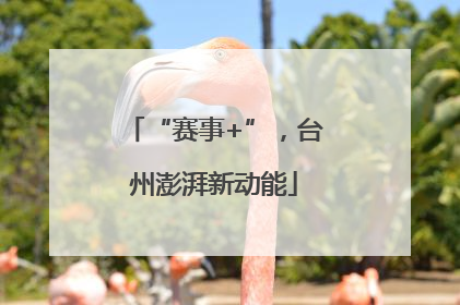 “赛事+”，台州澎湃新动能