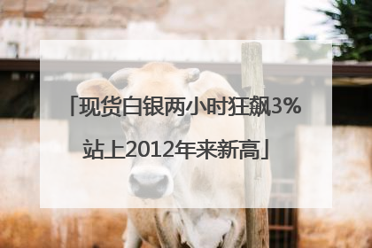 现货白银两小时狂飙3% 站上2012年来新高