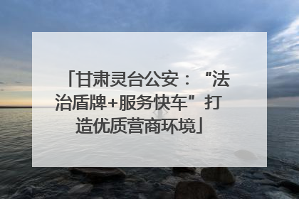 甘肃灵台公安：“法治盾牌+服务快车”打造优质营商环境
