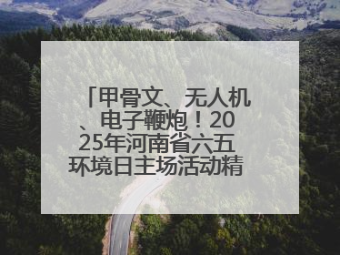 甲骨文、无人机、电子鞭炮！2025年河南省六五环境日主场活动精彩纷呈