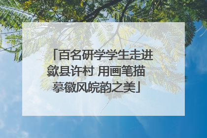 百名研学学生走进歙县许村 用画笔描摹徽风皖韵之美