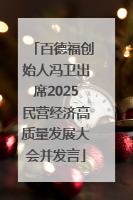 百德福创始人冯卫出席2025民营经济高质量发展大会并发言