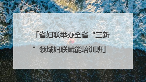 省妇联举办全省“三新”领域妇联赋能培训班