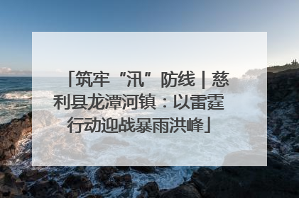 筑牢“汛”防线｜慈利县龙潭河镇：以雷霆行动迎战暴雨洪峰