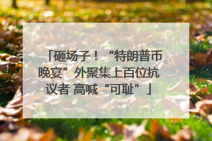 砸场子！“特朗普币晚宴”外聚集上百位抗议者 高喊“可耻”