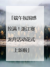 端午氛围感拉满！浙江赛龙舟活动花式上新啦