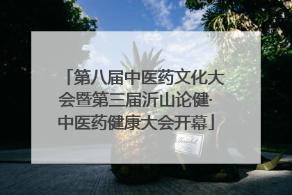 第八届中医药文化大会暨第三届沂山论健·中医药健康大会开幕