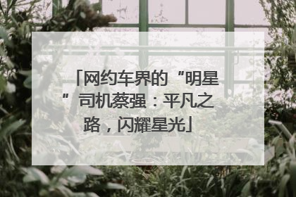 网约车界的“明星”司机蔡强：平凡之路，闪耀星光