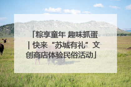 粽享童年 趣味抓蛋｜快来“苏城有礼”文创商店体验民俗活动