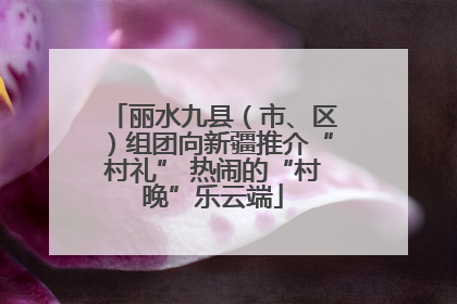 丽水九县（市、区）组团向新疆推介“村礼” 热闹的“村晚”乐云端