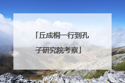 丘成桐一行到孔子研究院考察