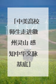 中美高校师生走进徽州灵山 感知中华文脉基底