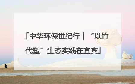 中华环保世纪行｜“以竹代塑”生态实践在宜宾