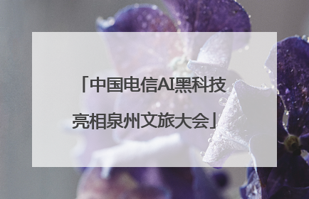 中国电信AI黑科技亮相泉州文旅大会