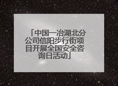 中国一冶湖北分公司信阳步行街项目开展全国安全咨询日活动