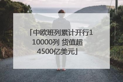 中欧班列累计开行110000列 货值超4500亿美元