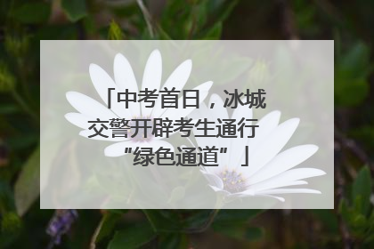 中考首日，冰城交警开辟考生通行“绿色通道”
