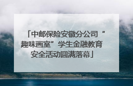 中邮保险安徽分公司“趣味画室”学生金融教育安全活动圆满落幕
