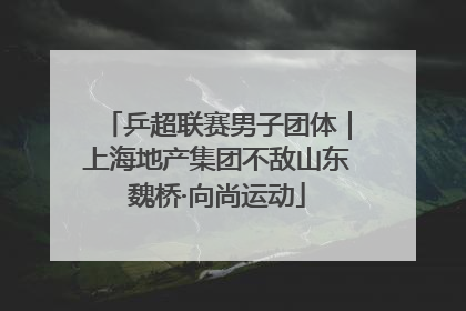 乒超联赛男子团体｜上海地产集团不敌山东魏桥·向尚运动
