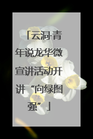 云洞·青年说龙华微宣讲活动开讲“向绿图强”