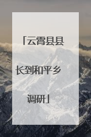 云霄县县长到和平乡调研