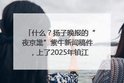 什么？扬子晚报的“夜京畿”紫牛新闻稿件，上了2025年镇江中考模拟卷！