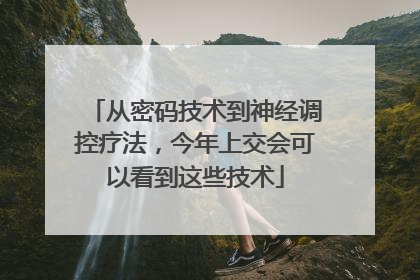 从密码技术到神经调控疗法，今年上交会可以看到这些技术