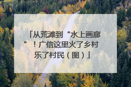 从荒滩到“水上画廊”！广信这里火了乡村 乐了村民（图）