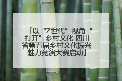 以“Z世代”视角“打开”乡村文化 四川省第五届乡村文化振兴魅力竞演大赛启动