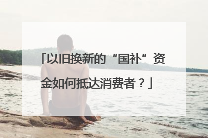 以旧换新的“国补”资金如何抵达消费者？
