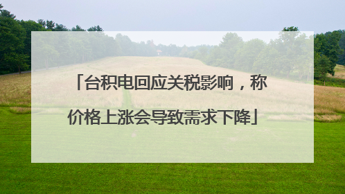 台积电回应关税影响，称价格上涨会导致需求下降