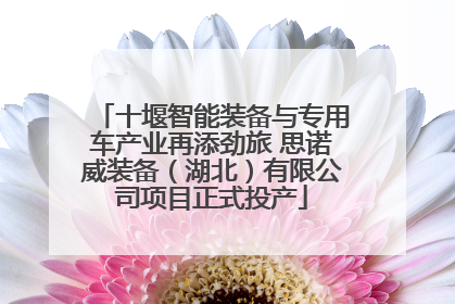 十堰智能装备与专用车产业再添劲旅 思诺威装备（湖北）有限公司项目正式投产