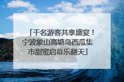 千名游客共享盛宴！宁波象山高塘岛西瓜集市甜蜜启幕乐翻天