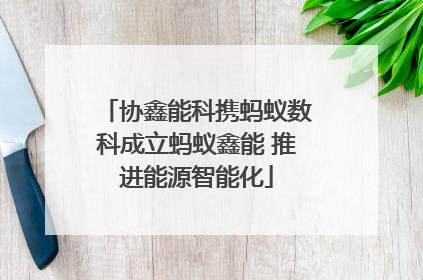 协鑫能科携蚂蚁数科成立蚂蚁鑫能 推进能源智能化