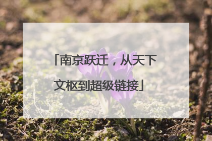 南京跃迁，从天下文枢到超级链接