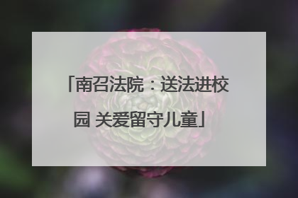 南召法院：送法进校园 关爱留守儿童