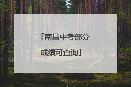 南昌中考部分成绩可查询