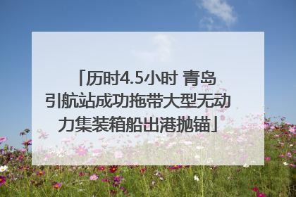 历时4.5小时 青岛引航站成功拖带大型无动力集装箱船出港抛锚