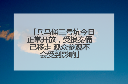 兵马俑三号坑今日正常开放，受损秦俑已移走 观众参观不会受到影响