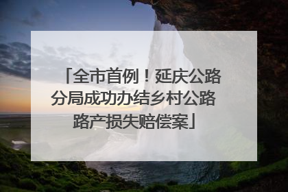 全市首例！延庆公路分局成功办结乡村公路路产损失赔偿案