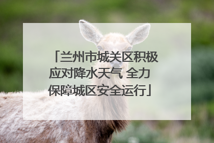 兰州市城关区积极应对降水天气 全力保障城区安全运行