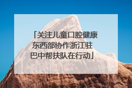 关注儿童口腔健康 东西部协作浙江驻巴中帮扶队在行动